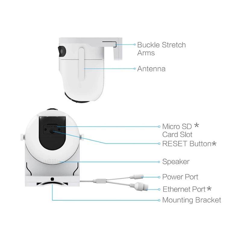 EZVIZ H9c Dual 2K 3MP+3MP Pan & Tilt WiFi Camera